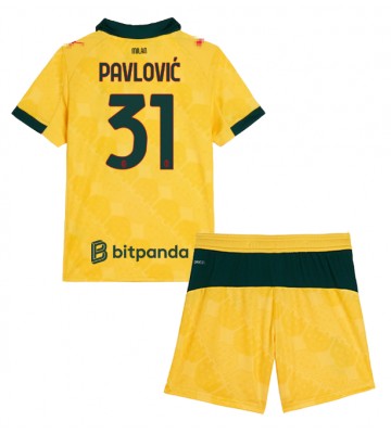 AC Milan Strahinja Pavlovic #31 Tredje Kläder Barn 2025-26 Kortärmad (+ Korta byxor)